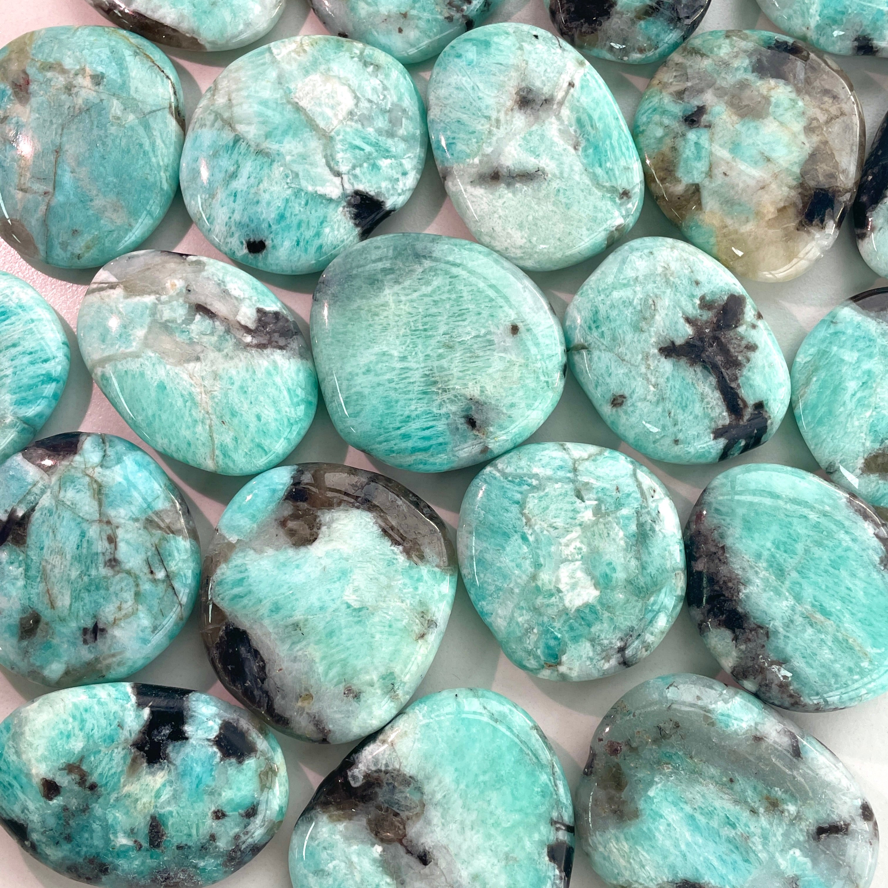 Pocket Palm Stone - Green Amazonite Pocket Palm Stone - Green Amazonite